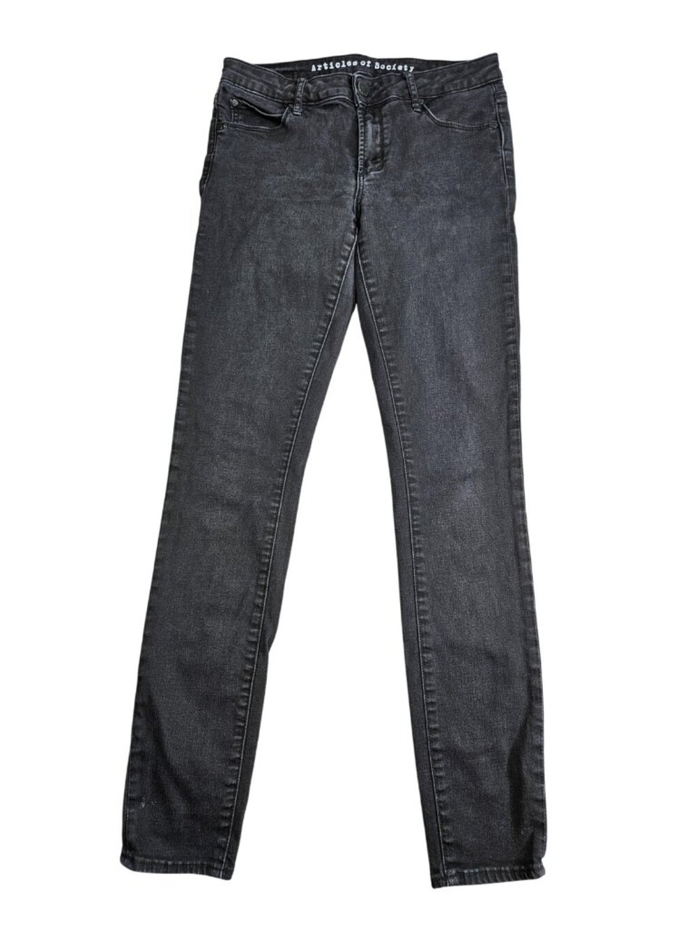 Articles Of Societyโ Skinny Jeans Womens 27 Charcoal Wash Mid Rise Stretch Denim
